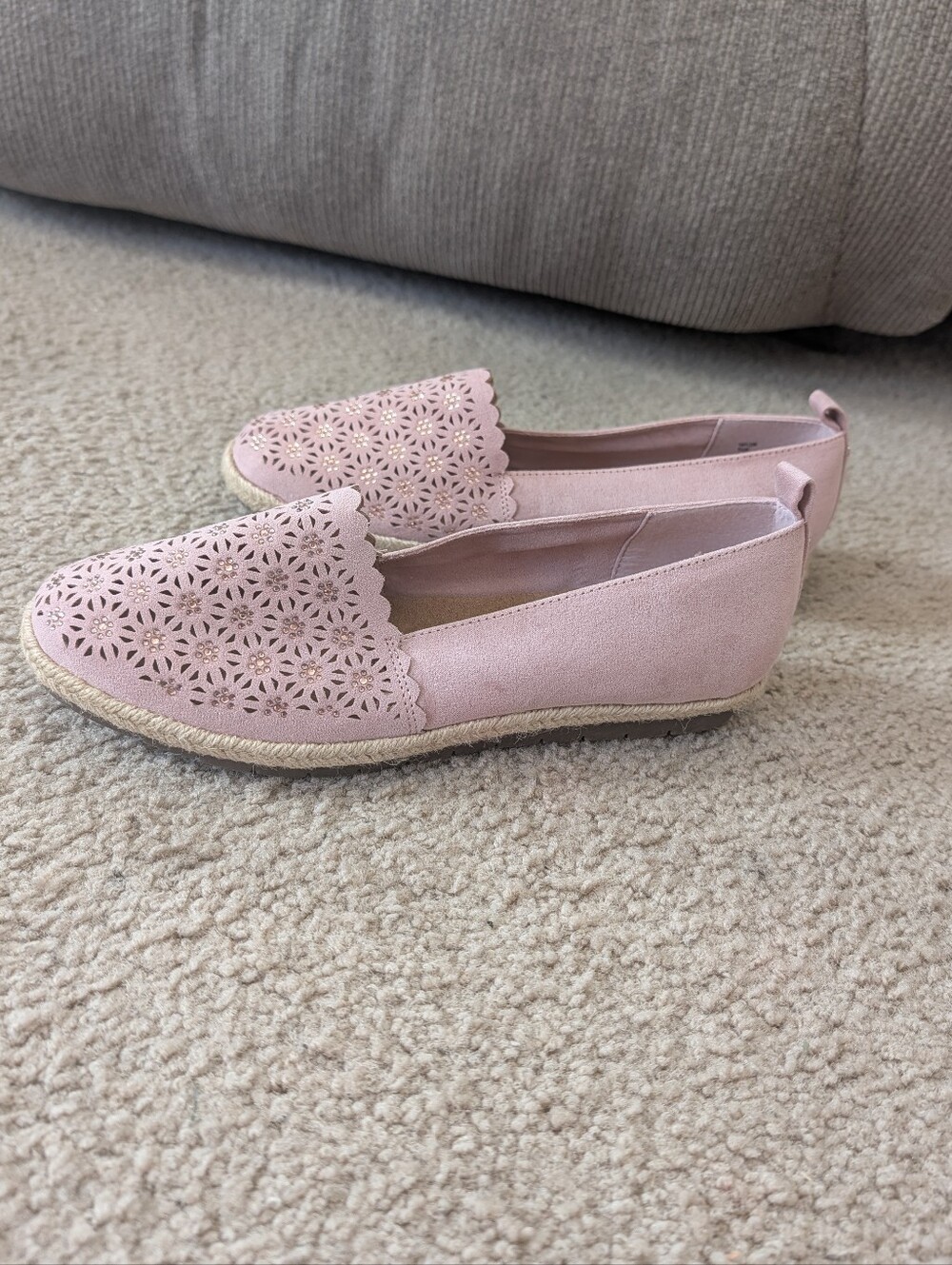 Cloudwalkers by Avenue Pink Laser-Cut Slip-On Flats